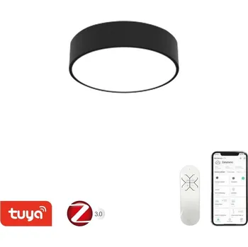 IMMAX NEO RONDATE SLIM 25cm černé LED svítidlo, stropní, pro chytrý dům, 18W, 25×7cm, Zigbee 3.0, TUYA, černé 07200L
