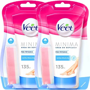 VEET Depilační krém do sprchy pro citlivou pokožku 2x 135 ml s Aloe Vera