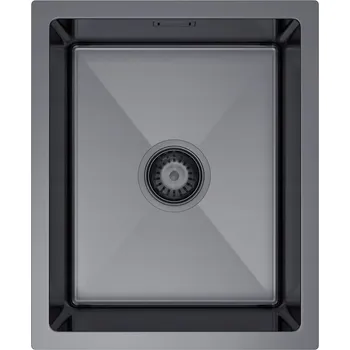Granitový dřez Jednokomorový dřez VELAZO. ocel černý