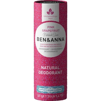 Ben & Anna Přírodní deodorant na bázi sody v kartonovém obalu – tyčinka Pink 40 g