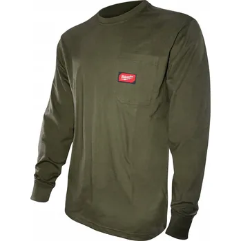 TRIČKO S KAPSIČKOU A DLOUHÝM RUKÁVEM PÁNSKÉ VELIKOST XXL ZELENÉ MILWAUKEE