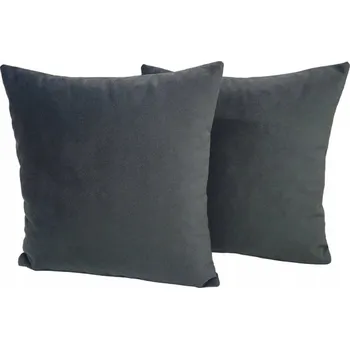 Polštář Polštáře Dekorační Ozdobné Velurové Šedé Popelavé 40x40 cm - 2 kusy