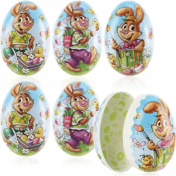 Velikonoční dekorace 3x PISANKY K NAPLNĚNÍ, VELIKONOČNÍ VEJCE PRÁZDNÉ PRO DĚTI Velikonoce 15 CM