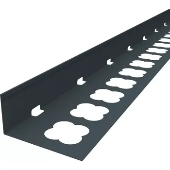 Terasový ukončovací profil L (2000x50) (antracit RAL 7016) (Terasová lišta z hliníkového plechu | tloušťka 1,0 mm | délka 2000 mm | čelní výška 50 mm | antracit RAL 7016)