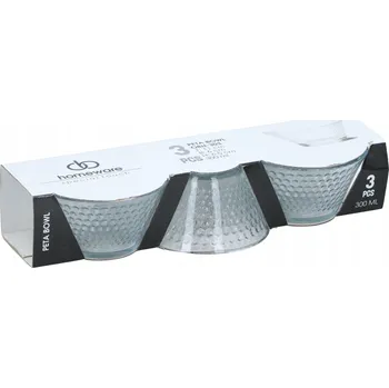 Sada křišťálových misek 3ks s s puntíky 300ml