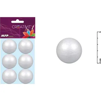Vánoce MFP Paper Koule polystyren 4cm/6ks hladká