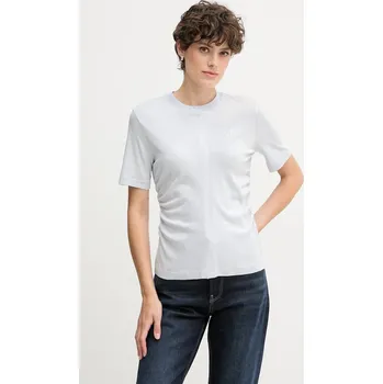 Dámské tričko Bavlněné tričko Calvin Klein Jeans dámské, fialová barva, LV047D211G 04X, vel. XXS