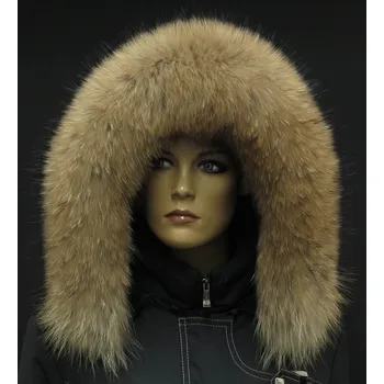 Špongr Kožešina lem / límec na kapuci z mývalovce 4001 NATUR