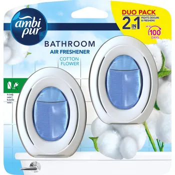 Osvěžovač vzduchu Ambi Pur osvěžovač vzduchu do koupelny v gelu 2x7,5ml Cotton Flower (Bavlněný květ)