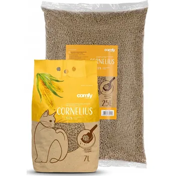 Podestýlka pro kočku SUPER PŘÍRODNÍ HRUDKUJÍCÍ KUKUŘIČNÝ STELIVO PRO KOČKY CORNELIUS 7L COMFY