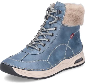 Dámská zimní obuv DÁMSKÉ KOTNÍKOVÉ BOTY RIEKER 44530-14 MODRÁ Barva: MODRÁ, Velikost: 41