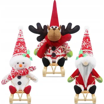 Vánoční dekorace ZIMNÍ SKŘÍTEK 3x VÁNOČNÍ SKŘÍTEK DEKORACE VÁNOCE GNÓMOVÉ SVÁTKY