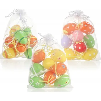 Velikonoční dekorace 24x VELIKONOČNÍ VAJÍČKA OZDOBA Velikonoce VAJÍČKA K ZAVĚŠENÍ