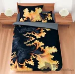 Třídílná sada 3D povlečení 140x200+70x90+45x45 Černozlatá harmonie