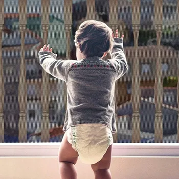 Obraz OCHRANNÁ SÍŤ NA ZÁBRADLÍ SCHODY PROTI PÁDU DĚTÍ ČERNÁ 300x90cm