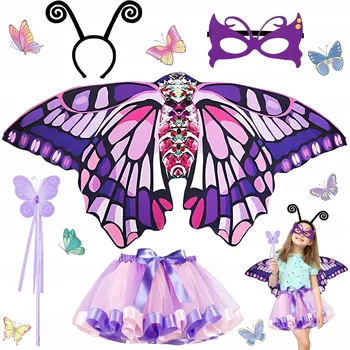 Karnevalový kostým KOSTÝM MOTÝLKA PŘEVLEK PRO DÍVKU MOTÝL KOSTÝM NA KARNEVALOVÝ BÁL