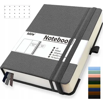 Zápisník Sešit A5 v mřížce, zápisník S PUNTÍKY 360 STRAN, 100 G/M2, TVRDÉ DESKY, 360 listů