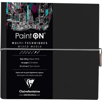 Skicák Paint`On 19x19 cm, 250 g, Černý