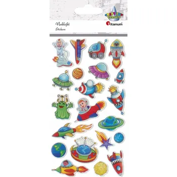 samolepka Konvexní dekorativní Samolepky Kosmos 21 ks Titanum