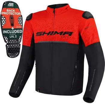 Moto bunda Pánská motocyklová bunda Shima Drift 4XL černo-červená