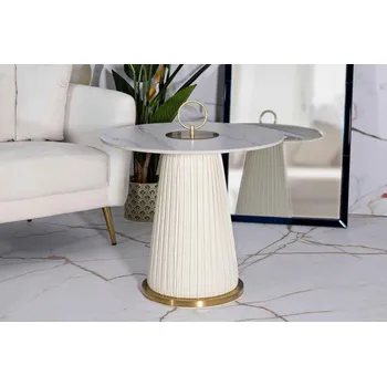 Konferenční stolek Designový konferenční stolek Venturo 60 cm krémový