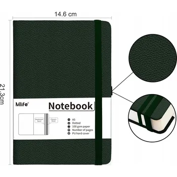 Zápisník Sešit A5 s mřížkou NOTATNIK A5 360 STRON 100 G/M2 DZIENNIK 360 listů