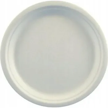 Jednorázové nádobí Talíř z cukrové třtiny 23 cm, bílý (50 ks) 100% biologicky rozložitelný PAPSTAR