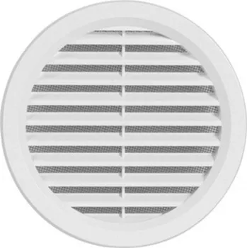 Větrací mřížka HACO Mřížka větrací kruhová se síťovinou – 125 mm bílá