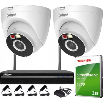 Bezpečnostní kamera Sada WIFI monitoringu 4MPx DAHUA 2 Kamery T4A-PV Smart Dual Light Audio