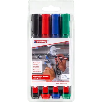 Permanentní popisovač vícebarevný Edding 4 ks