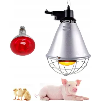 Zabezpečení domácnosti OBJÍMKA PRO INFRAČERVENOU VÝHŘEVNOU LAMPU, ZÁŘIČ, KVOČNA, KRYT, REGULACE VÝKONU, STŘÍBRNÁ