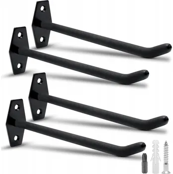 Uskladnění pneumatiky DRŽÁK NA ZEĎ PRO PNEUMATIKY X4, SADA 4 DRŽÁKŮ černý, nosnost až 40 kg, STOJAN NA PNEUMATIKY