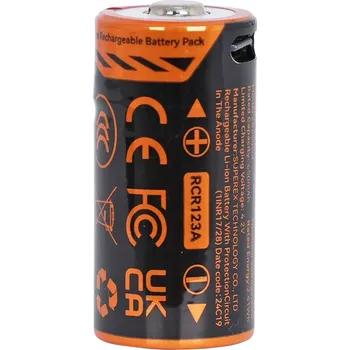 Článková baterie Lithium-iontová Nabíjecí Baterie Flextail RCR123 650 mAh 1 ks