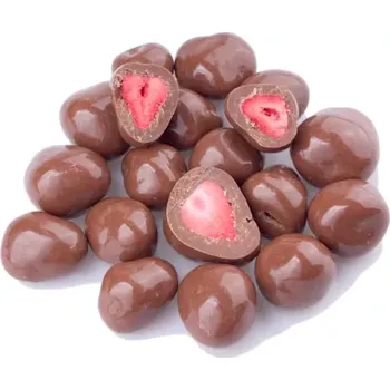 Sušené ovoce Lyofilizované jahody v mléčné čokoládě 200g