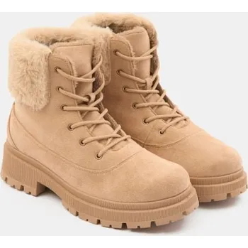 Dámská móda Sinsay - Šněrovací boty nad kotníky - béžová - 183FW-08X - 183FW-08X-37