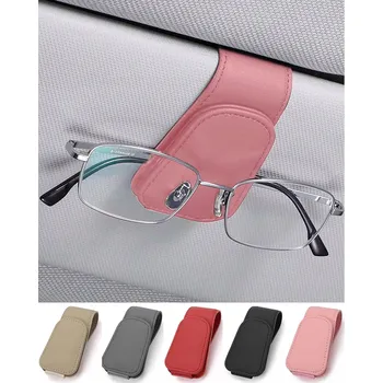 Držák do auta DRŽÁK DO AUTA NA BRÝLE KOŽENÝ KLIPS RŮŽOVÝ