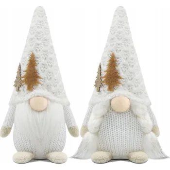 Vánoční dekorace ZIMNÍ SKŘÍTEK 2x VÁNOČNÍ SKŘÍTEK DEKORACE VÁNOCE BÍLÝ