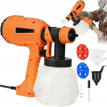 Stříkací pistole 400W VÝKONNÁ ELEKTRICKÁ STŘÍKACÍ PISTOLE PRO MALOVÁNÍ SILNÝ MOTOR