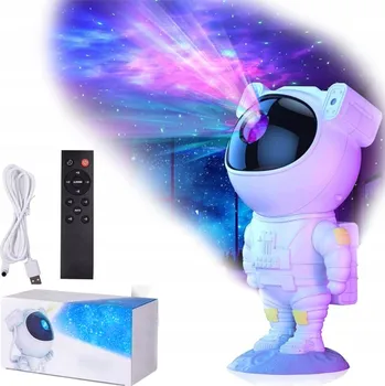 Dětské svítidlo PROJEKTOR NOČNÍ OBLOHY ASTRONAUT Noční Lampa Projektor Nebe pro děti LED