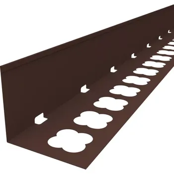 Balkónový ukončovací profil L (2000x90) (hnědá RAL 8017) (ohýbaný profil z hliníkového plechu | tloušťka 1,0 mm | délka 2000 mm | čelní výška 90 mm | hnědá RAL 8017)