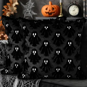 Povlečení POVLEČENÍ NA POLŠTÁŘE VÁNOČNÍ POVLEČENÍ DEKORATIVNÍ X2 45x45cm 2ks