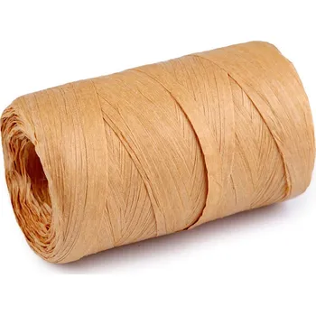 Příze Lýko rafie přírodní, k pletení tašek, šíře 5-8 mm Varianta: 4 béžová velbloudí, Balení: 1 ks