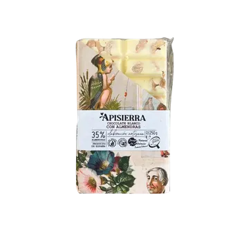 Čokoláda Apisierra čokoláda bílá s mandlemi 250g