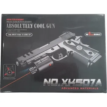 Dětská zbraň PISTOLE ASG na kuličky (6 mm) s laserovým zaměřovačem (+14 LET)