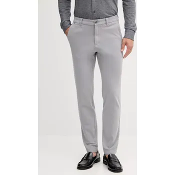 Pánské kalhoty Kalhoty BOSS H-Kane1 pánské, šedá barva, ve střihu chinos, 50543304 90X, vel. 34/32
