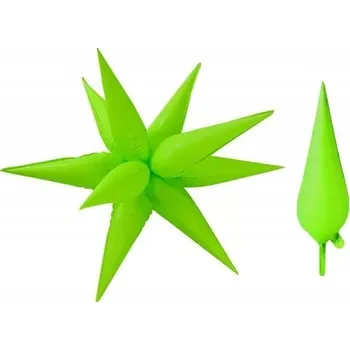 Balónek Fóliový balónek Hvězda 4D zelená 19 palců 48 cm NAROZENINY OSLAVA BABY SHOWER