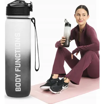 Láhev Lahev Na Pití na vodu 1L sportovní PROSTORNÝ velký z TRITANU s pítkem Body Functions