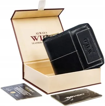 Peněženka Always Wild peněženka z pravé kůže černá - muž