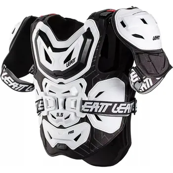 Motocyklový chránič hrudi a pátěře LEATT chránič na záda a hrudník - CHEST PROTECTOR 5.5 PRO - bílá UNI