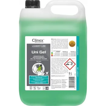 Prací prostředek CLINEX - UNI GEL - UNIVERZÁLNÍ DVOJÚČELOVÝ GEL NA PRANÍ PRÁDLA - 5L